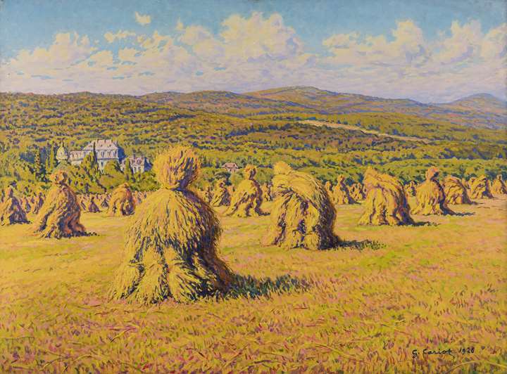 Paysage aux Bottes de Blé devant le Château de Georgenborn